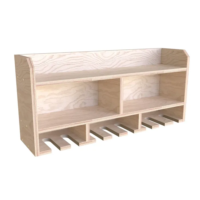 Tooltrek2 Power tool organizer storage rack, wall-mount drill holder, charging station for 8 power drills, Plywood