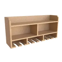 Tooltrek2 Power tool organizer storage rack, wall-mount drill holder, charging station for 8 power drills, MDF