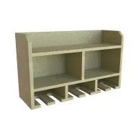 Tooltrek2 Power tool organizer storage rack, wall-mount drill holder, charging station for 6 power drills, UniMDF