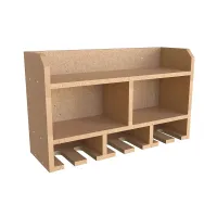 Tooltrek2 Power tool organizer storage rack, wall-mount drill holder, charging station for 6 power drills, MDF