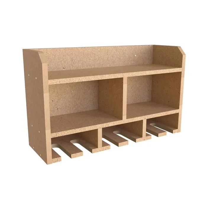 Tooltrek2 Power tool organizer storage rack, wall-mount drill holder, charging station for 6 power drills, MDF