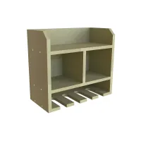 Tooltrek2 Power tool organizer storage rack, wall-mount drill holder, charging station for 4 power drills, UniMDF