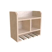 Tooltrek2 Power tool organizer storage rack, wall-mount drill holder, charging station for 4 power drills, Plywood