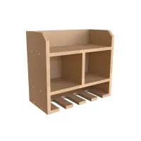 Tooltrek2 Power tool organizer storage rack, wall-mount drill holder, charging station for 4 power drills, MDF