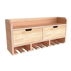 Tooltrek4 Power tool organizer storage rack, wall-mount drill holder, charging station for 8 power drills, Eucalytpus