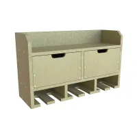 Tooltrek4 Power tool organizer storage rack, wall-mount drill holder, charging station for 6 power drills, UniMDF