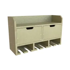 Tooltrek4 Power tool organizer storage rack, wall-mount drill holder, charging station for 6 power drills, UniMDF