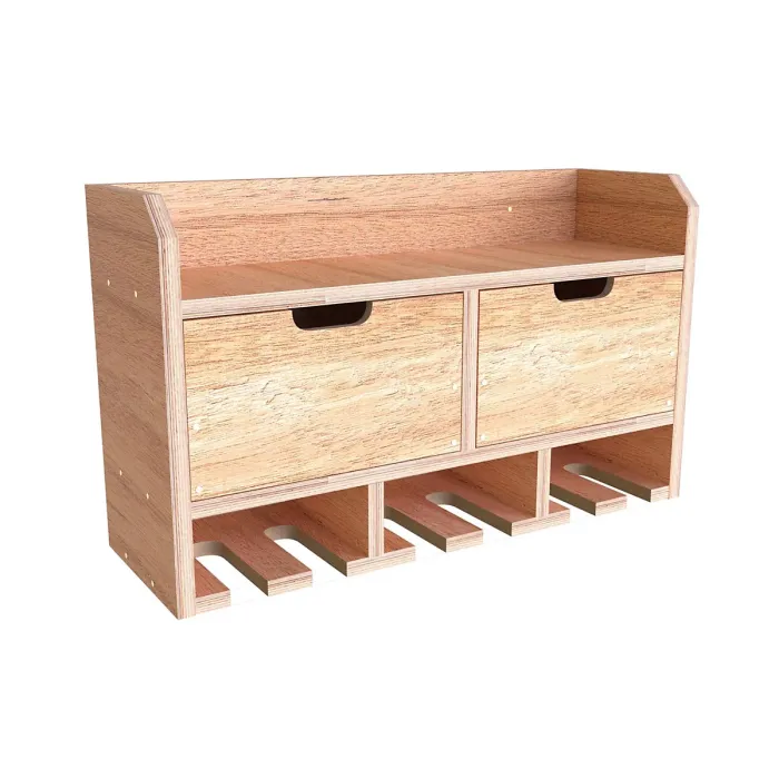 Tooltrek4 Power tool organizer storage rack, wall-mount drill holder, charging station for 6 power drills, Eucalytpus