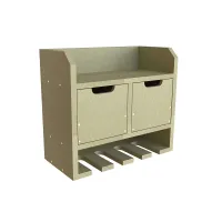 Tooltrek4 Power tool organizer storage rack, wall-mount drill holder, charging station for 4 power drills, UniMDF