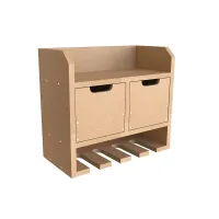 Tooltrek4 Power tool organizer storage rack, wall-mount drill holder, charging station for 4 power drills, MDF