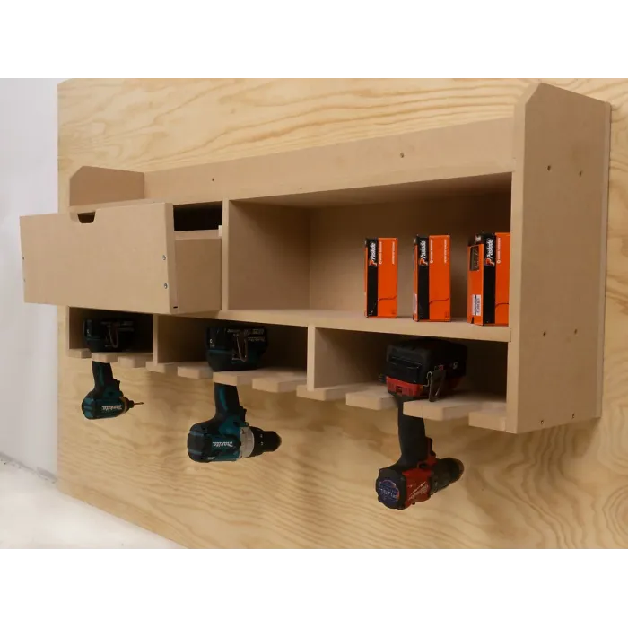 Tooltrek3 Power tool organizer storage rack, wall-mount drill holder, charging station for 10 power drills