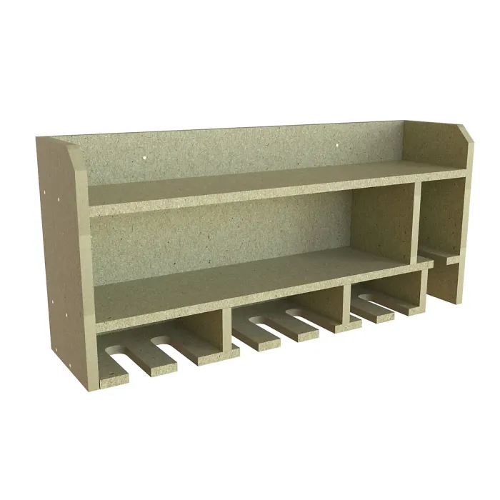 Tooltrek1 Power tool organizer storage rack, wall-mount drill holder, charging station for 8 power drills, UniMDF