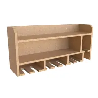 Tooltrek1 Power tool organizer storage rack, wall-mount drill holder, charging station for 8 power drills, MDF