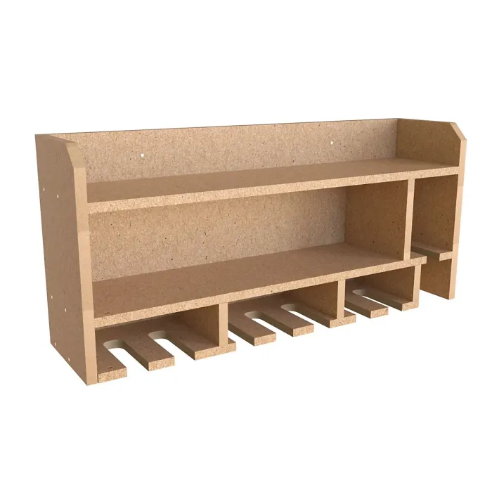 Tooltrek1 Power tool organizer storage rack, wall-mount drill holder, charging station for 8 power drills, MDF