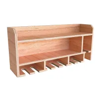 Tooltrek1 Power tool organizer storage rack, wall-mount drill holder, charging station for 8 power drills, Eucalytpus