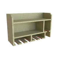 Tooltrek1 Power tool organizer storage rack, wall-mount drill holder, charging station for 6 power drills, UniMDF