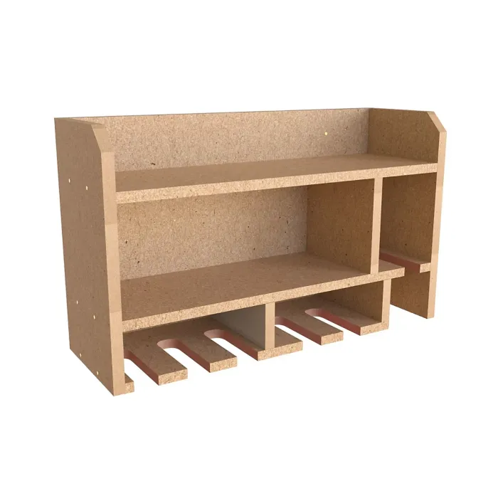 Tooltrek1 Power tool organizer storage rack, wall-mount drill holder, charging station for 6 power drills, MDF