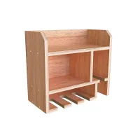 Tooltrek1 Power tool organizer storage rack, wall-mount drill holder, charging station for 4 power drills, Eucalytpus