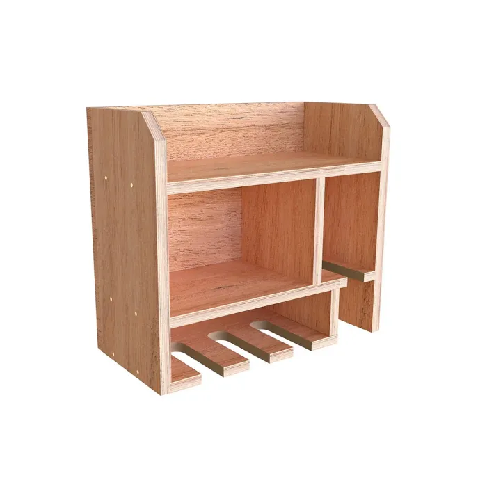 Tooltrek1 Power tool organizer storage rack, wall-mount drill holder, charging station for 4 power drills, Eucalytpus