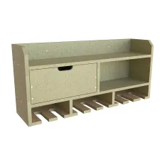 Tooltrek3 Power tool organizer storage rack, wall-mount drill holder, charging station for 8 power drills, UniMDF