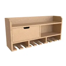 Tooltrek3 Power tool organizer storage rack, wall-mount drill holder, charging station for 8 power drills, MDF