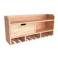 Tooltrek3 Power tool organizer storage rack, wall-mount drill holder, charging station for 8 power drills, Eucalytpus