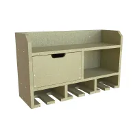 Tooltrek3 Power tool organizer storage rack, wall-mount drill holder, charging station for 6 power drills, UniMDF