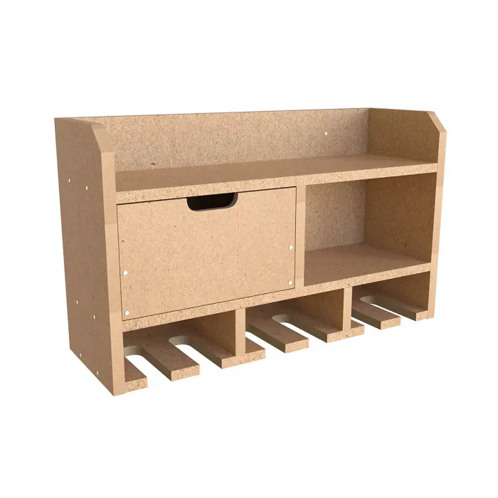 Tooltrek3 Power tool organizer storage rack, wall-mount drill holder, charging station for 6 power drills, MDF