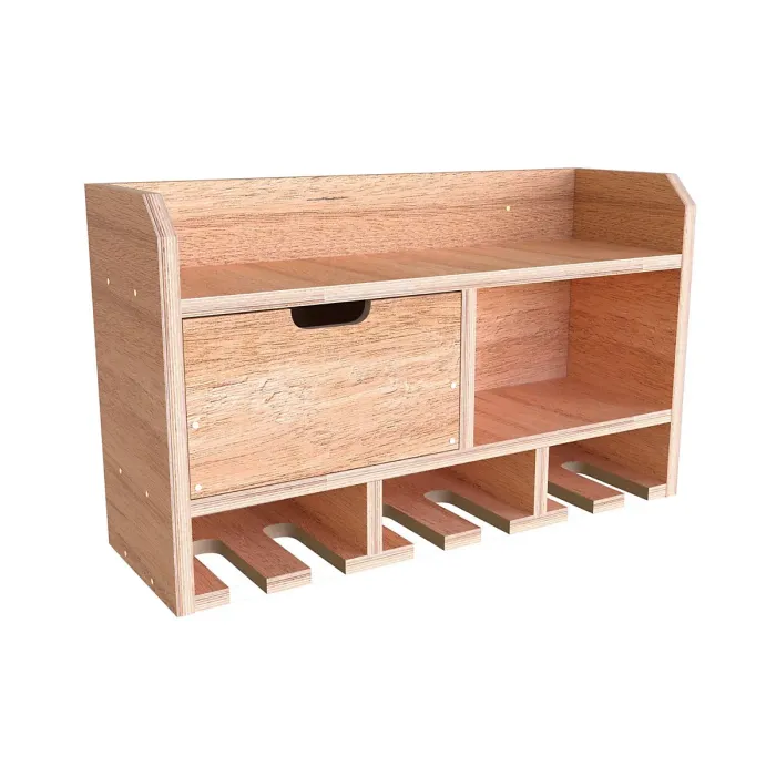 Tooltrek3 Power tool organizer storage rack, wall-mount drill holder, charging station for 6 power drills, Eucalytpus