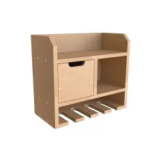 Tooltrek3 Power tool organizer storage rack, wall-mount drill holder, charging station for 4 power drills, MDF