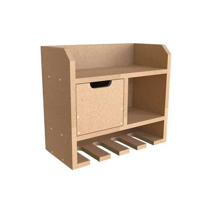 Tooltrek3 Power tool organizer storage rack, wall-mount drill holder, charging station for 4 power drills, MDF