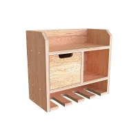 Tooltrek3 Power tool organizer storage rack, wall-mount drill holder, charging station for 4 power drills, Eucalytpus