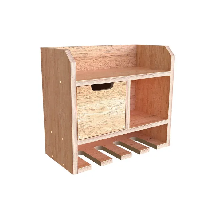 Tooltrek3 Power tool organizer storage rack, wall-mount drill holder, charging station for 4 power drills, Eucalytpus