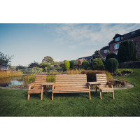 Valley 5 Seater Set - Timber - Fully Assembled - Set of Waterproof Cushions Included