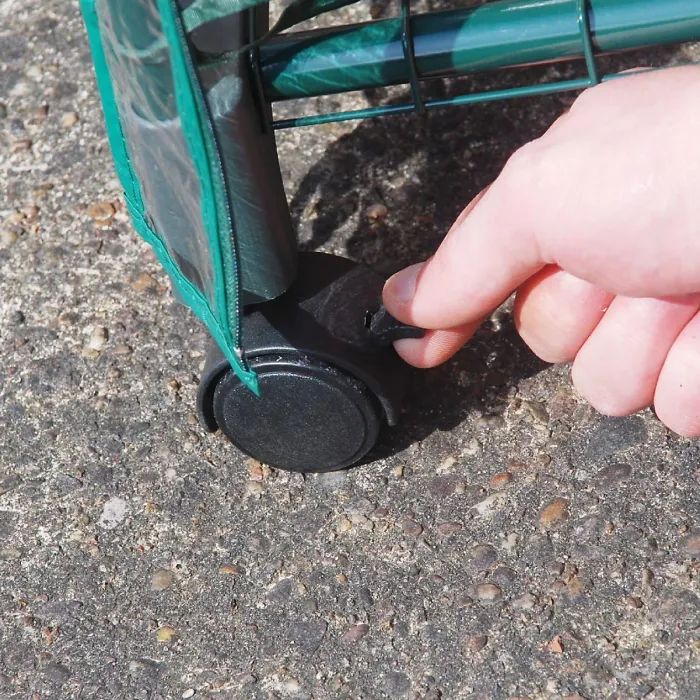 AAMEN 3 Tier Mini Greenhouse Cold Frame PVC Plastic Outdoor Garden Steel Frame on Wheels