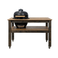BBQ Space Outdoor Kitchen Islands, for Kamado Bono Grande Ceramic smoker (1.6m Length, with wheels)