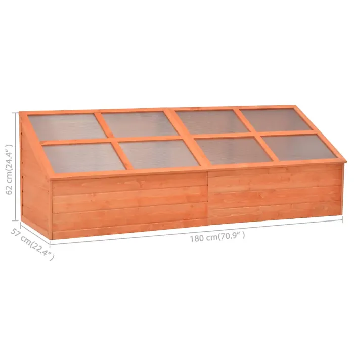 Berkfield Greenhouse Wood 180x57x62 cm