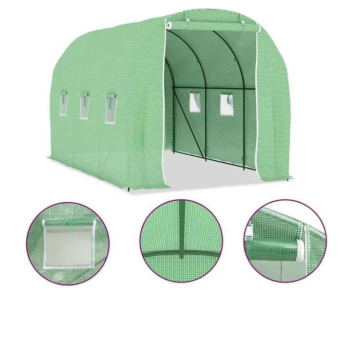 Berkfield Greenhouse 6.86 m2 3.43x2x2 m