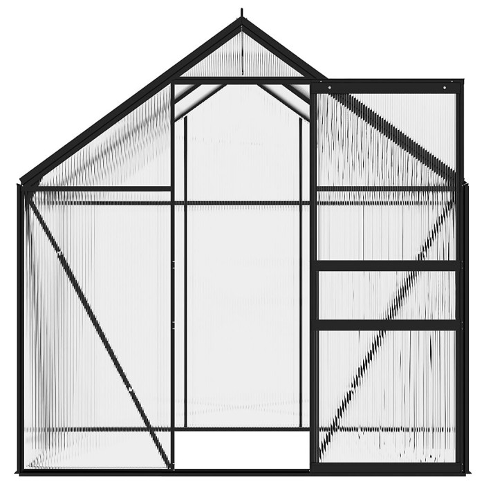Berkfield Greenhouse Anthracite Aluminium 2.47 m2