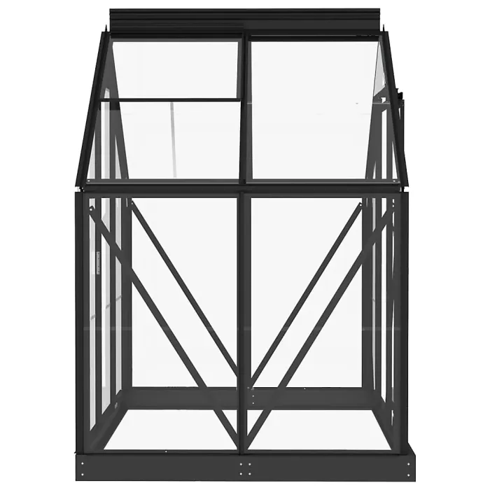 Berkfield Glass Greenhouse Anthracite 155x103x191 cm Aluminium