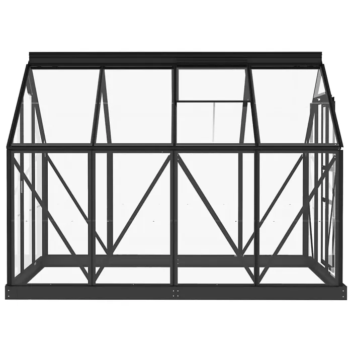 Berkfield Glass Greenhouse Anthracite 155x200.5x191 cm Aluminium
