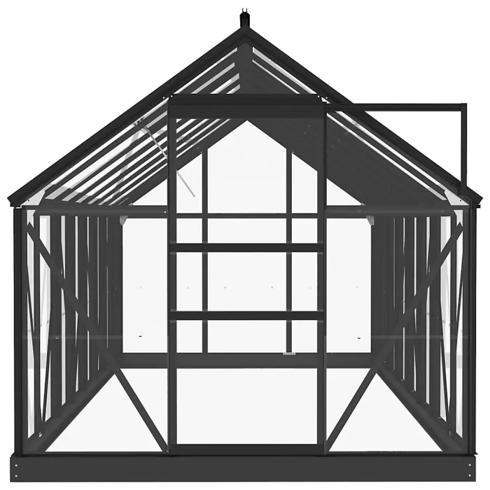Berkfield Glass Greenhouse Anthracite 155x395.5x191 cm Aluminium