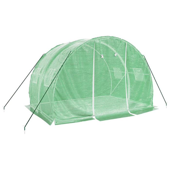 Berkfield Greenhouse with Steel Frame Green 6 m2 3x2x2 m