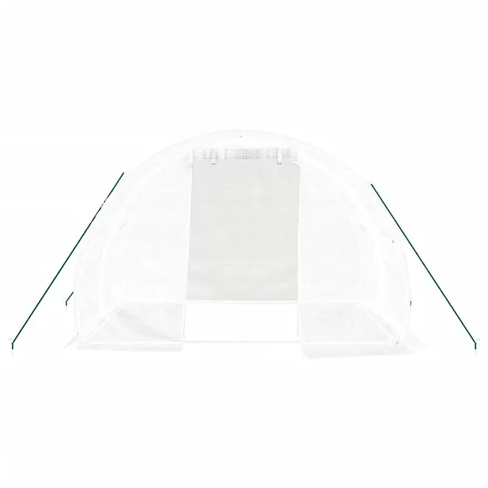 Berkfield Greenhouse with Steel Frame White 6 m2 3x2x2 m