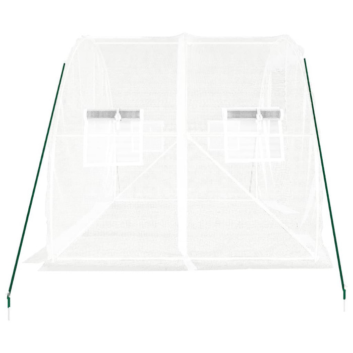 Berkfield Greenhouse with Steel Frame White 6 m2 3x2x2 m