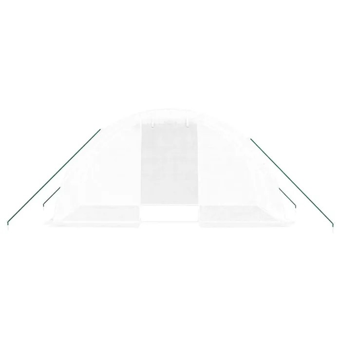 Berkfield Greenhouse with Steel Frame White 8 m2 4x2x2 m