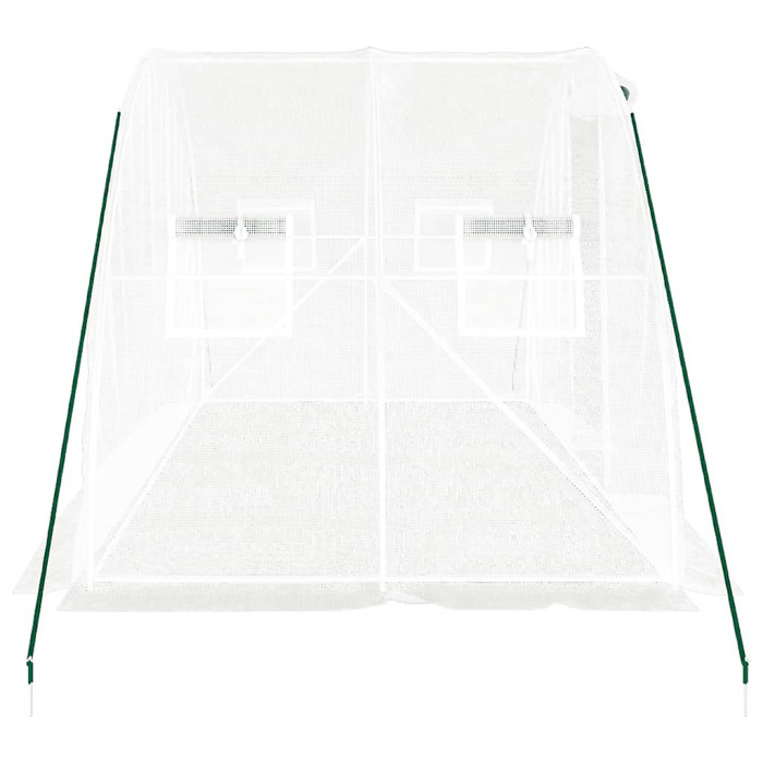 Berkfield Greenhouse with Steel Frame White 8 m2 4x2x2 m