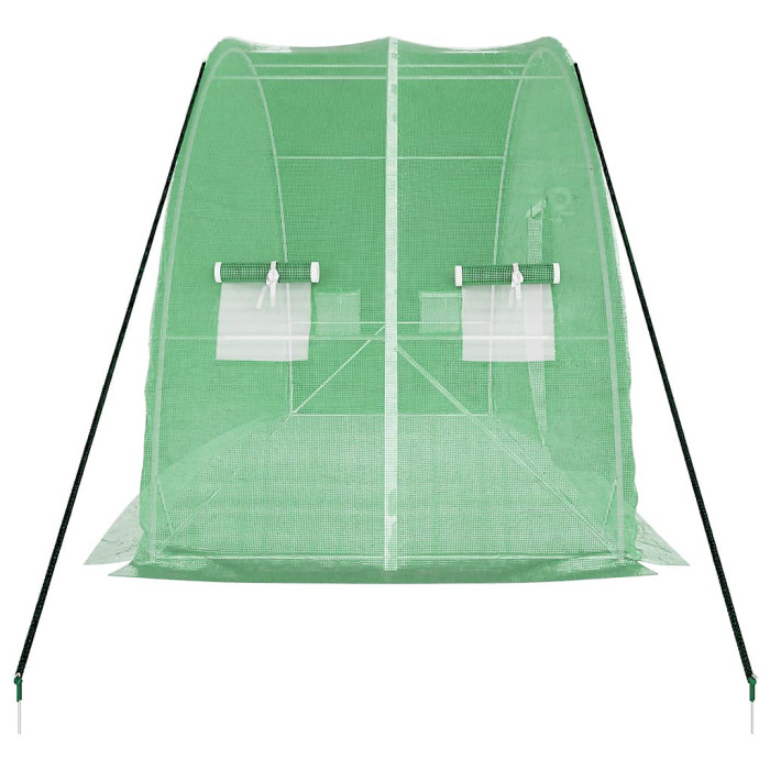 Berkfield Greenhouse with Steel Frame Green 12 m2 6x2x2.85 m