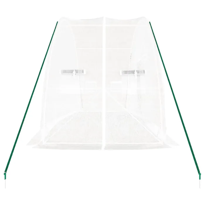 Berkfield Greenhouse with Steel Frame White 12 m2 6x2x2.85 m