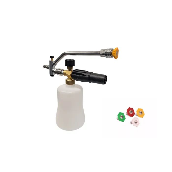 Dual Connector Lance Brass Snow Foam Lance 4 Nozzles 11.6 mm 1/4" Quick Release